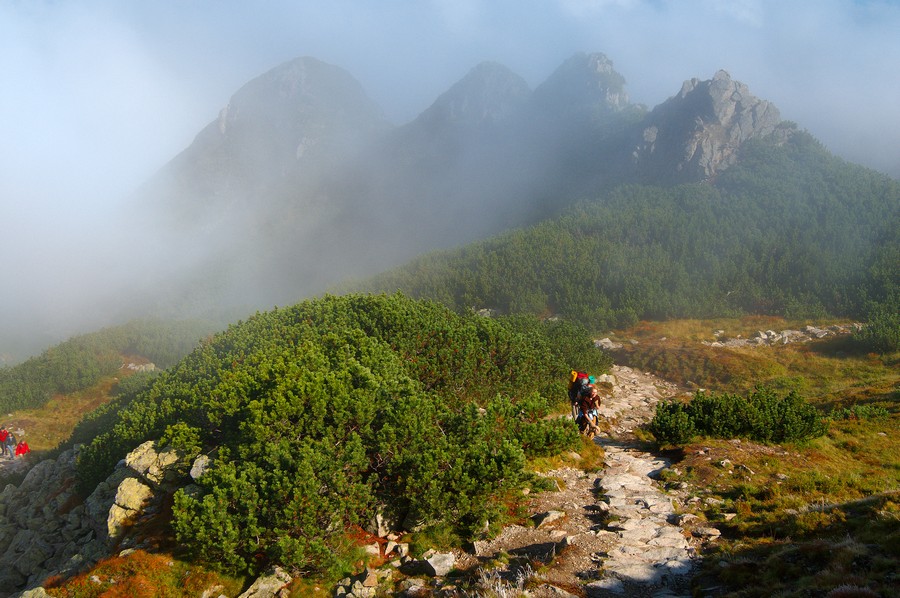 Droga na Kasprowy (Tatry Wysokie, wrzesień 2008)